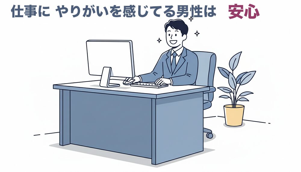 仕事にやりがいを感じている男性の画像