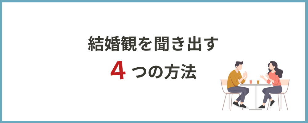 結婚観を聞き出す4つの方法のブロックのトップ画像
