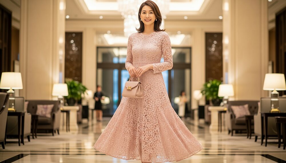 可愛い中にも大人の要素を入れたコーディネートの例の画像