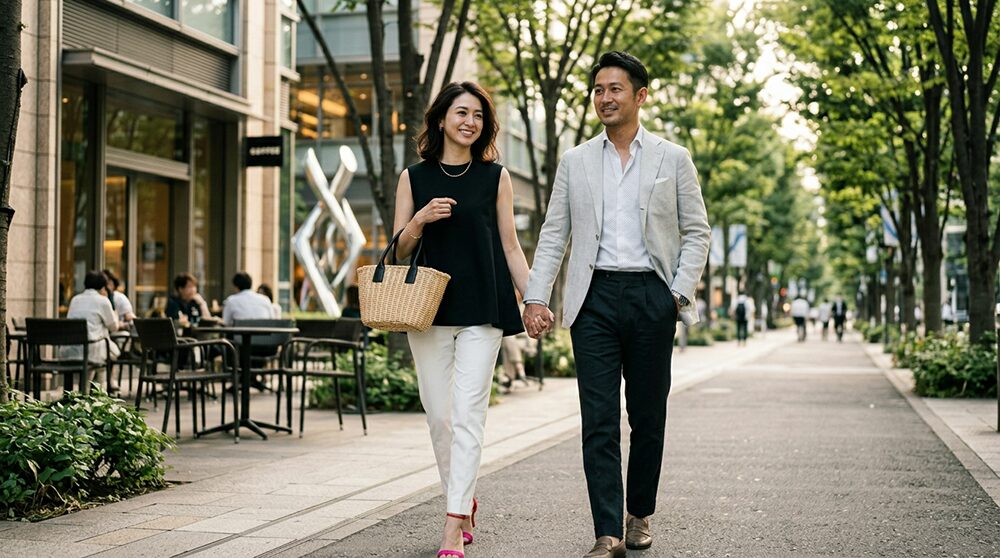 40代のデート服：夏のコーディネート例