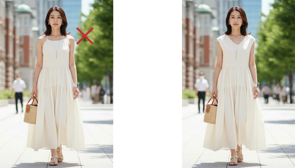 40代が選んではいけないデザインと選んで良いデザインの例の画像