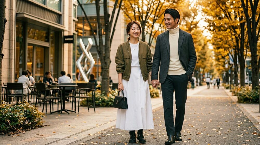 40代のデート服：秋のコーディネート例